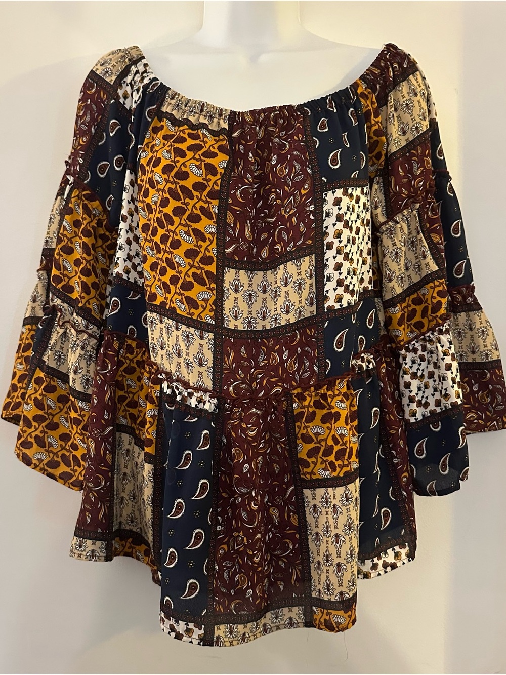 Charming Charlie | Floral Patchwork Blouse